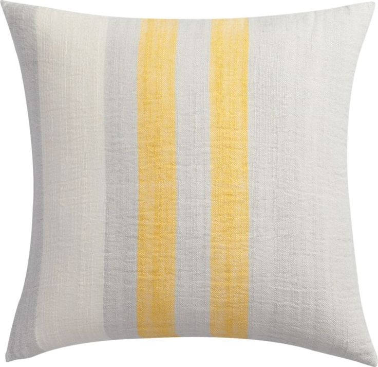 Yellow stripes throw pillow