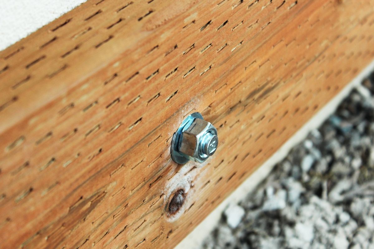 How to Mount a Deck Frame to Concrete Foundation 17