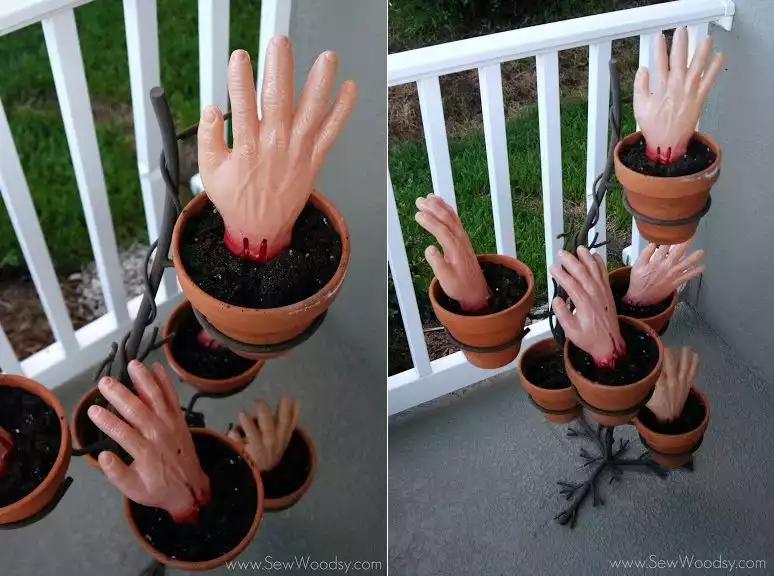 Zombie planted hands