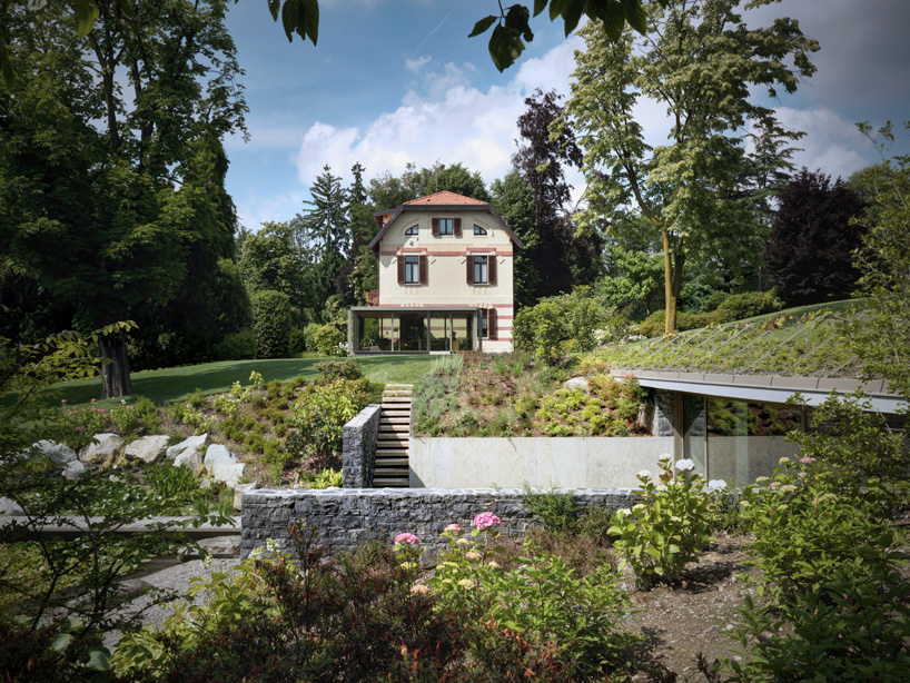 Act romegialli’s underground pavilion with swimming pool architecture