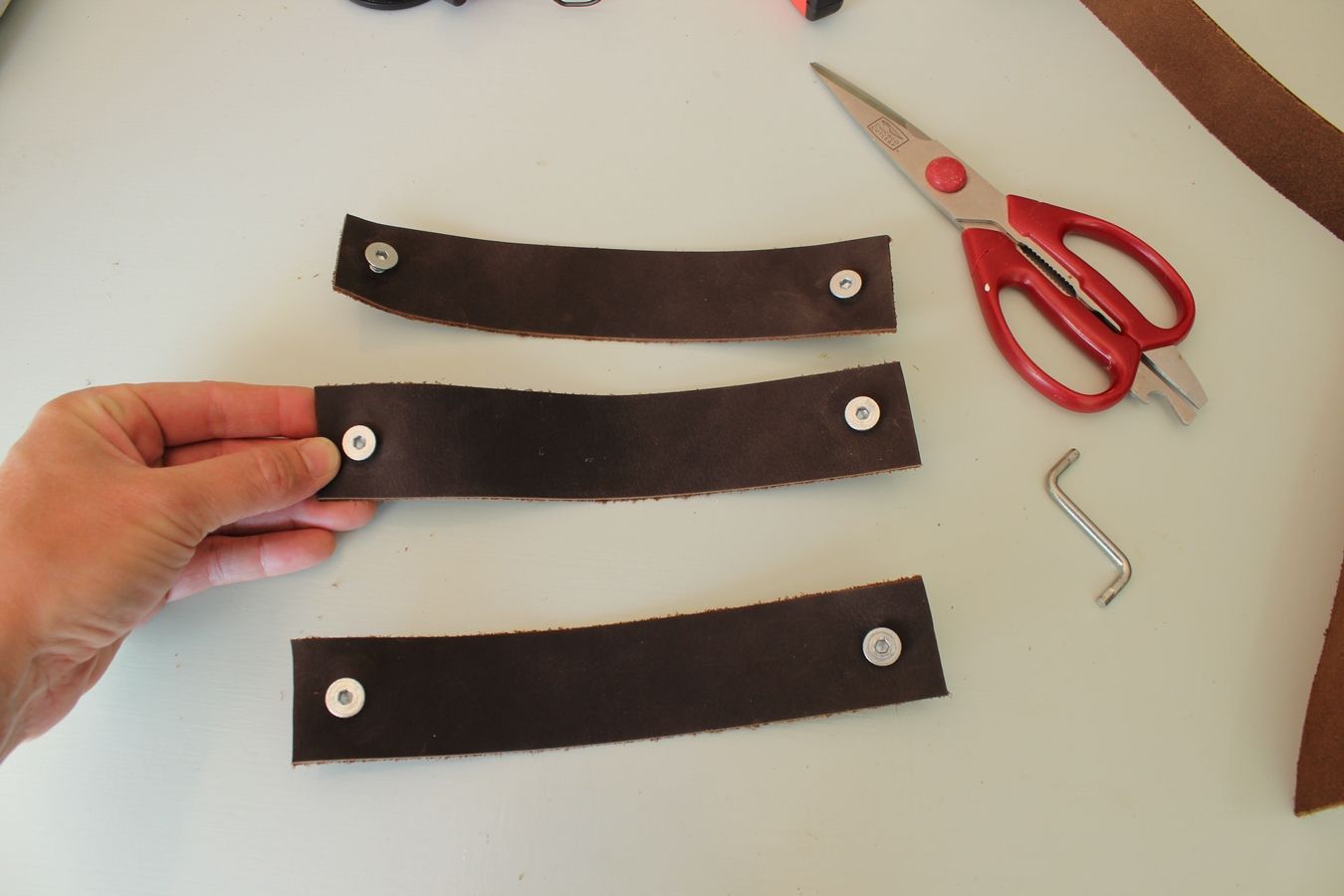 Admire your sleek leather straps