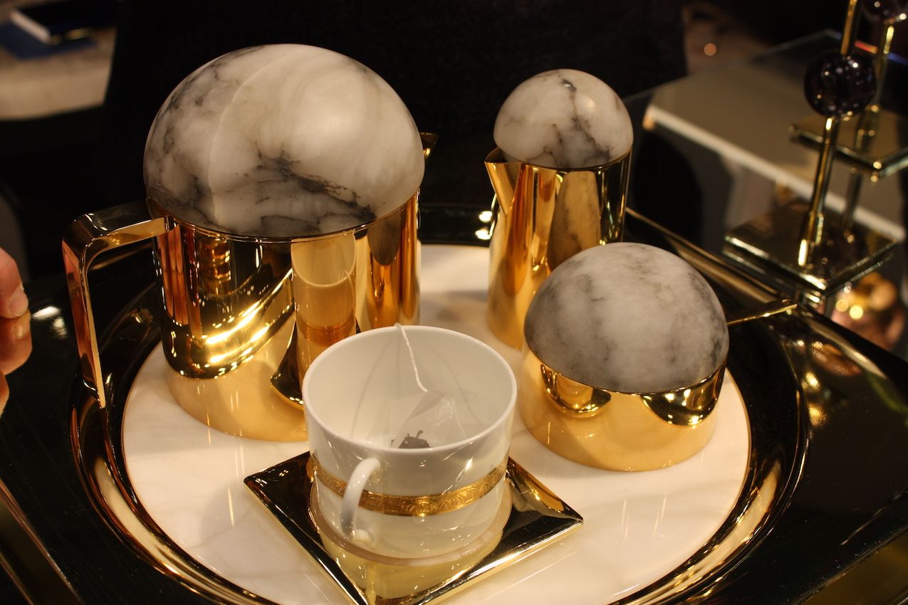 Anna Rablabs is all about the metal and minerals and her lovely accessories are perfect golden accents.