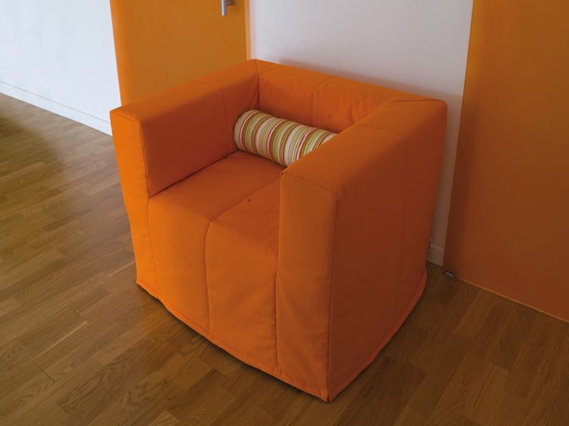 Armchair bed with removable cover