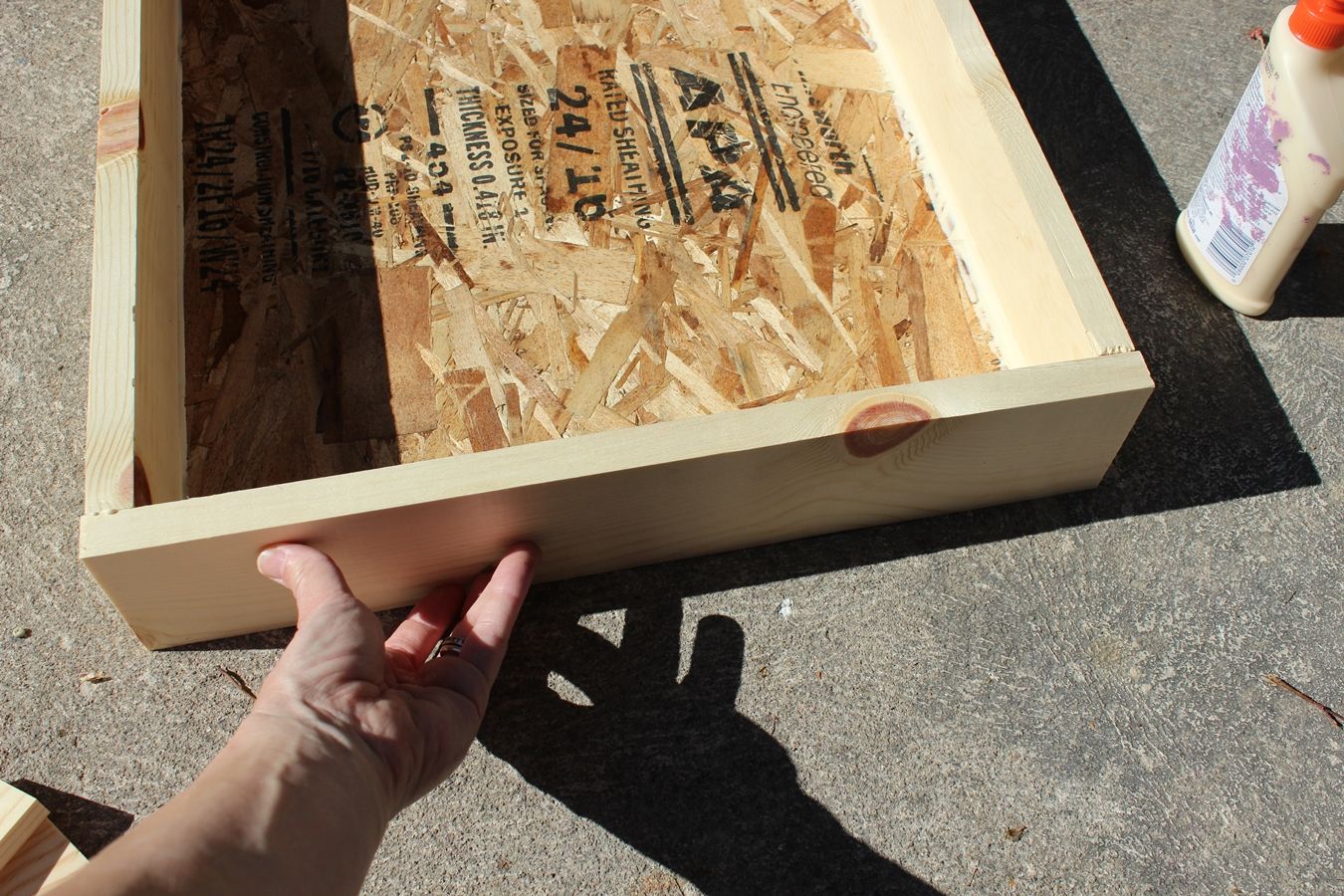 Attach the end of the plywood