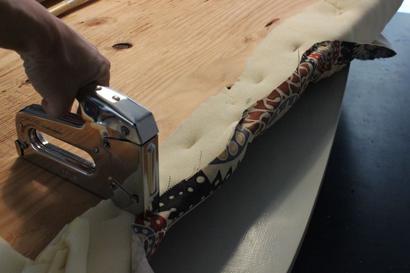 Attach the headboard fabric