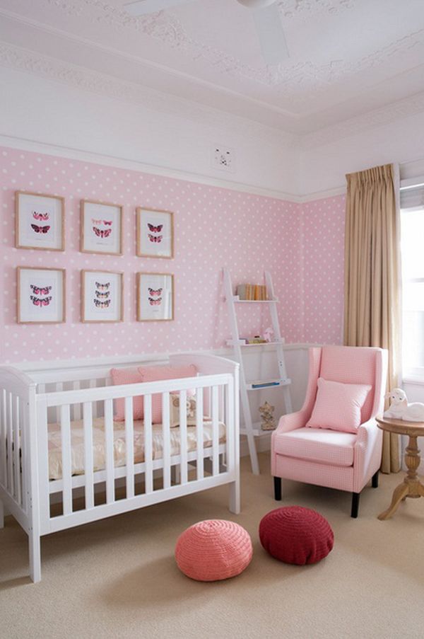 Baby girl nursery pink room