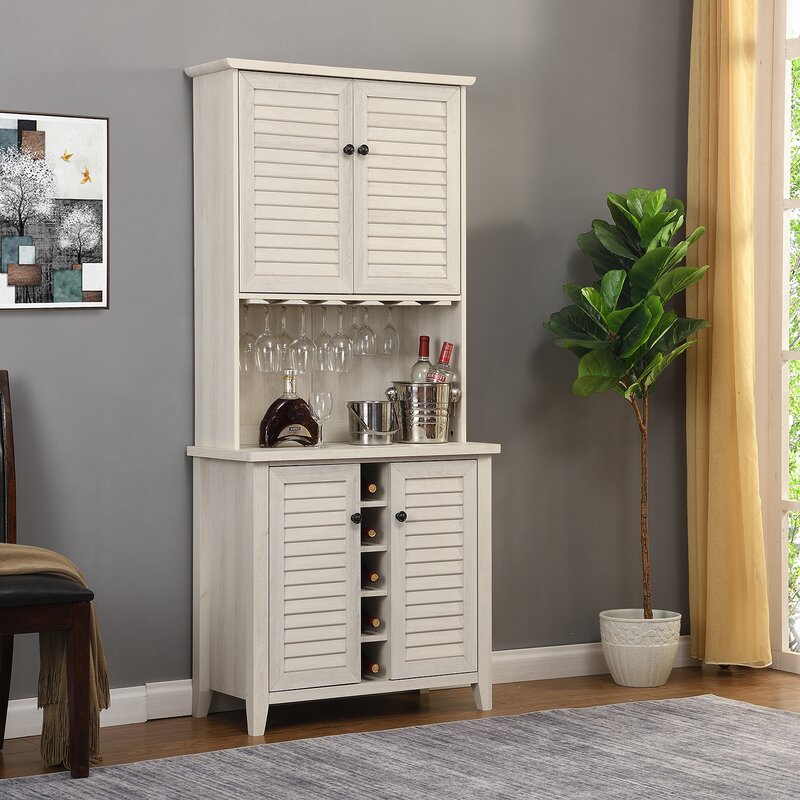Bar cabinet antique white rosalind wheeler