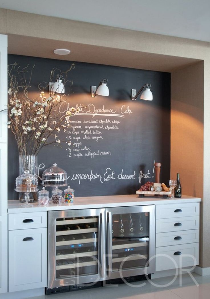 Basement bar design chalkboard paint