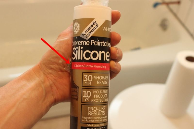 Bathroom caulk add silicone