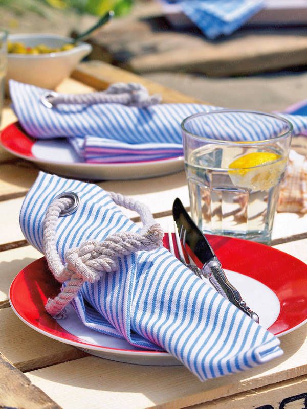 Beach blue table decor1