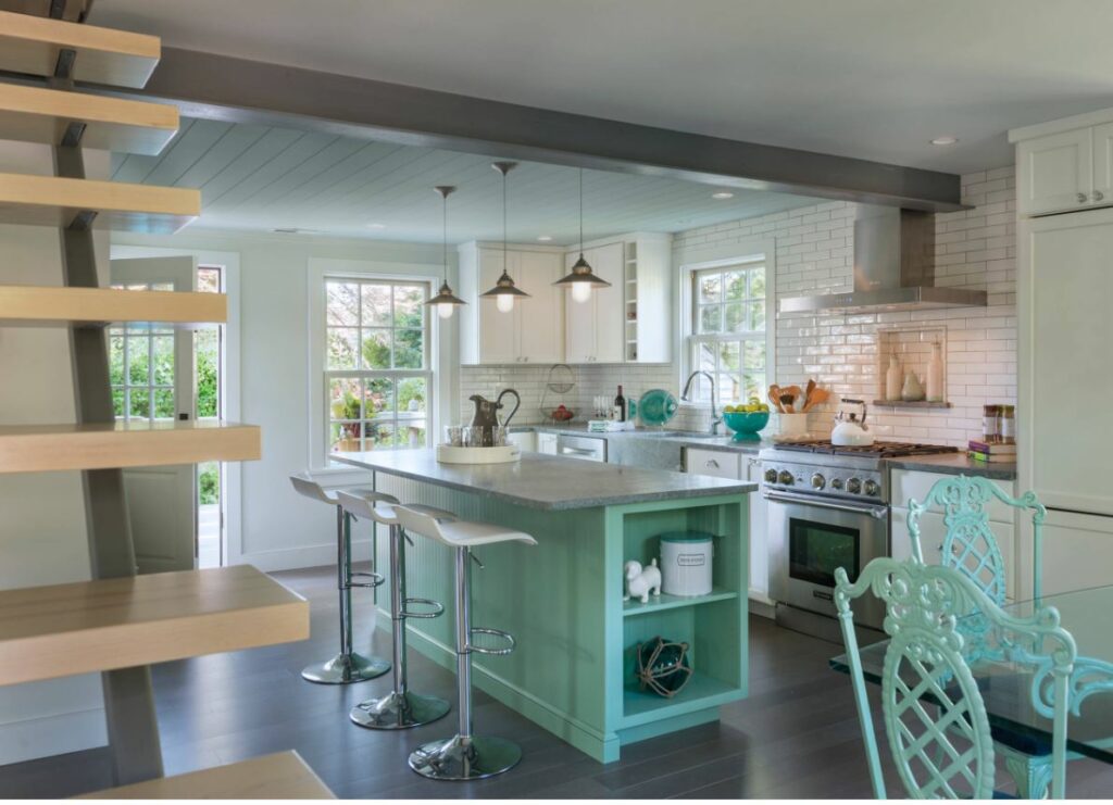 Beach house kitchen aquamarine 1024x741