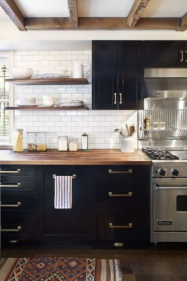 Beams and subway tiles perfect combination