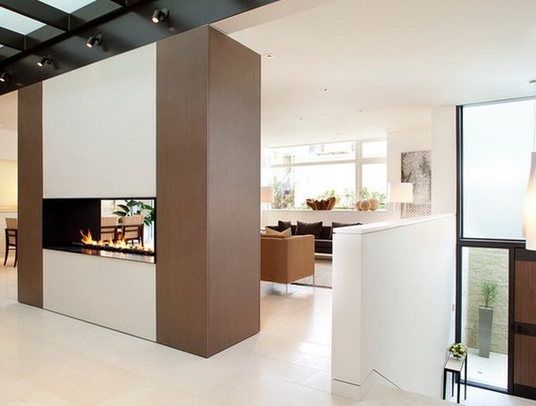 Beautiful modern fireplace