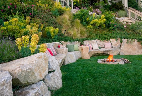 Beautiful natural garden seating