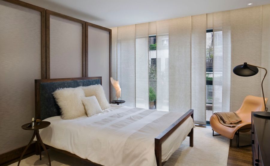 Bedroom cozy pillow sliding panel tracks