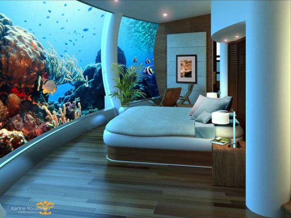 Bedroom underwater