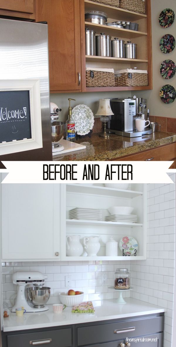 Before and after makeover kitchen cabinets