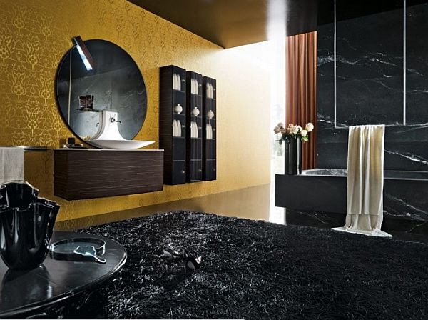 Black bathroom 600x496