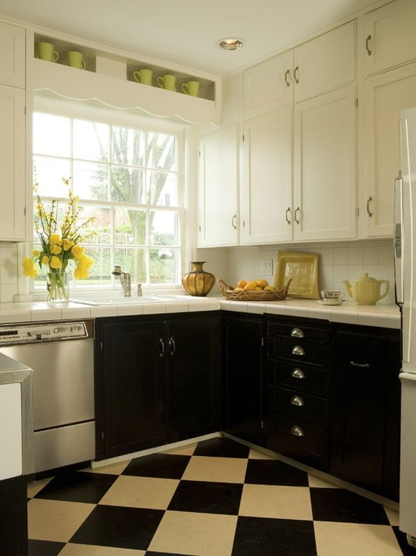 Black lowers kitchen cabinets