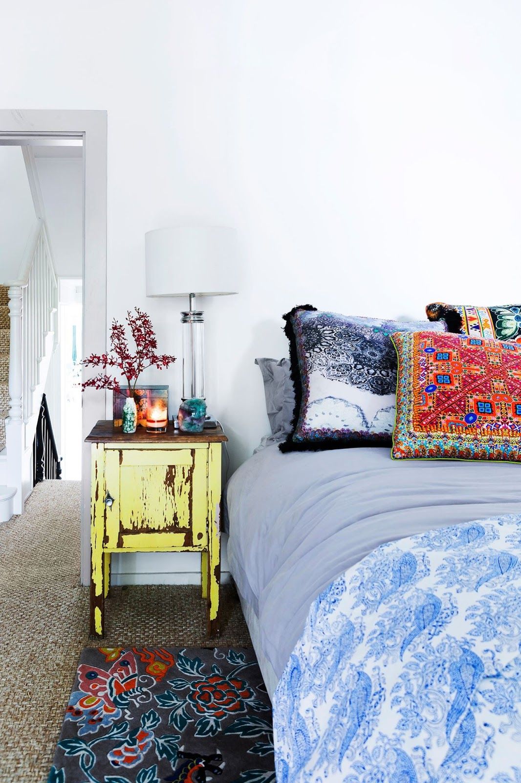 Boho eclectic bedroom interior deign