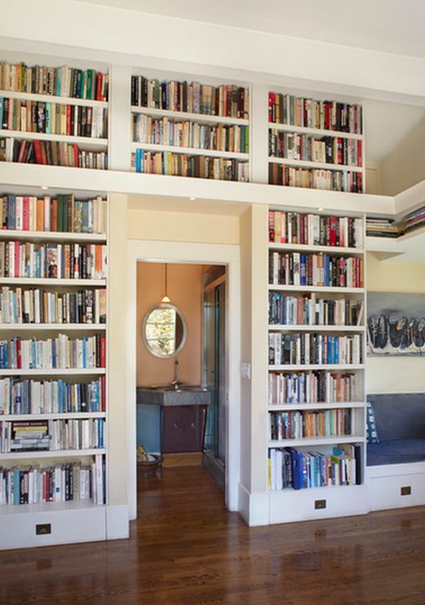 Books above door 