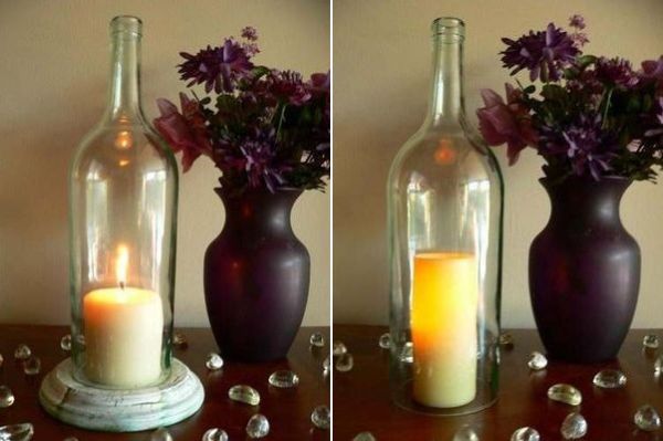 Bottle candle holder