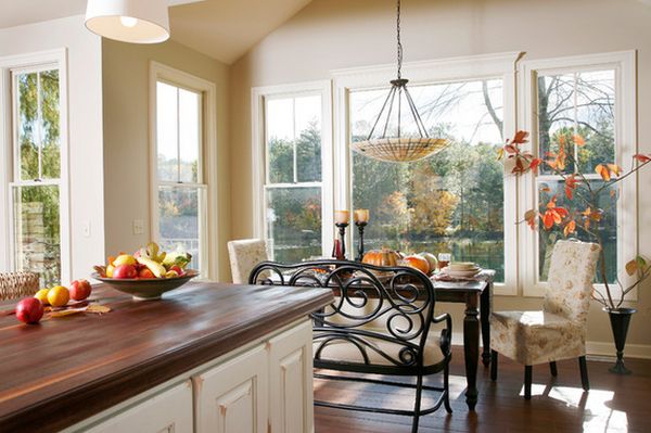 Breakfast nook kitchen design fall