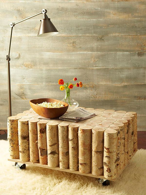 Brick log coffee table