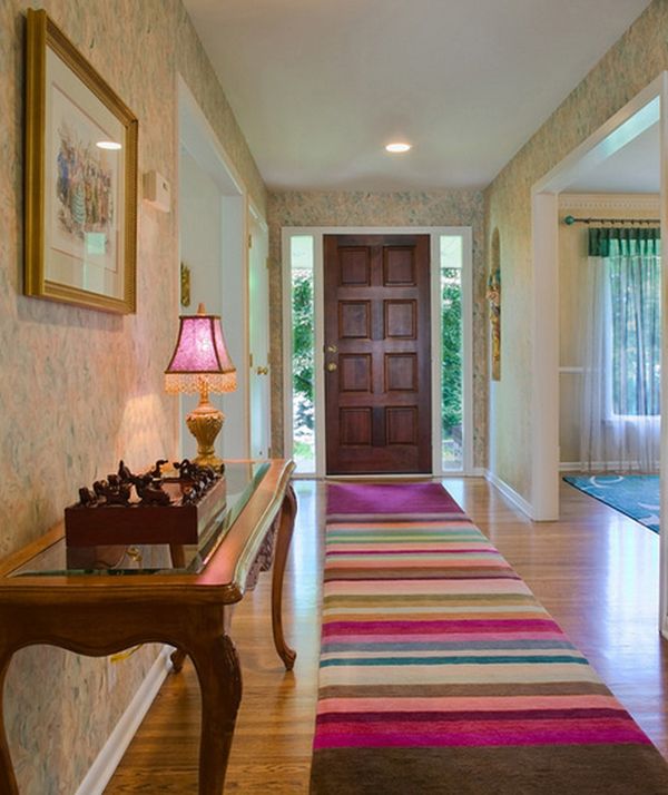 Bright entryway runner