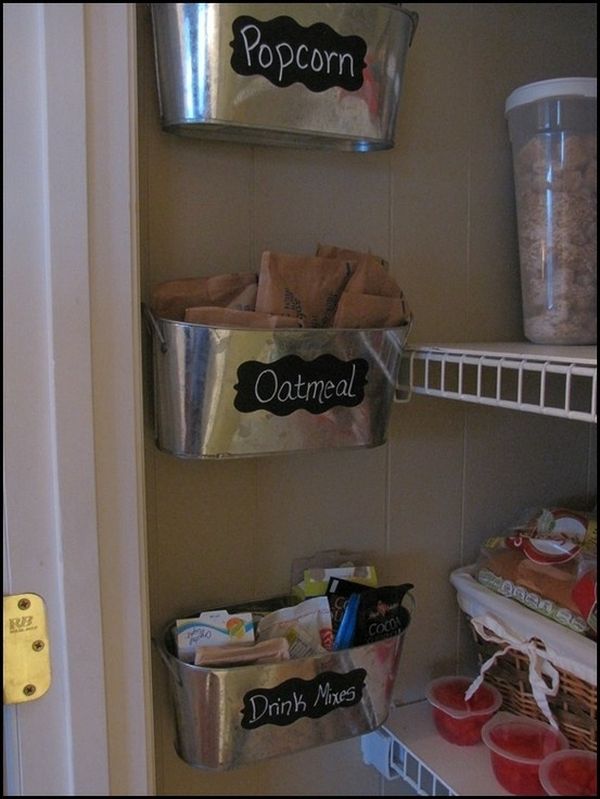 Buckets wall storage pantry