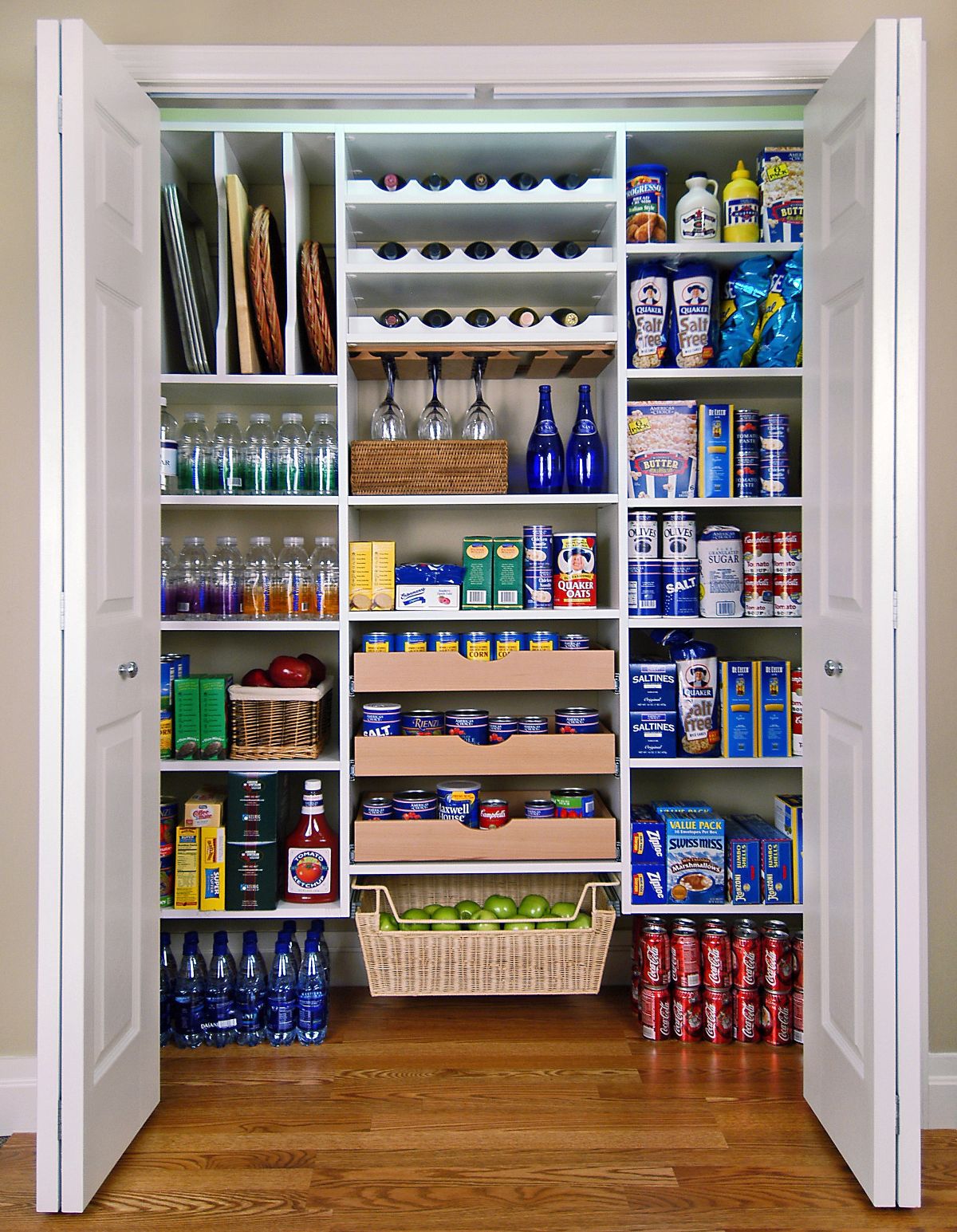Built in shelves for the pantry