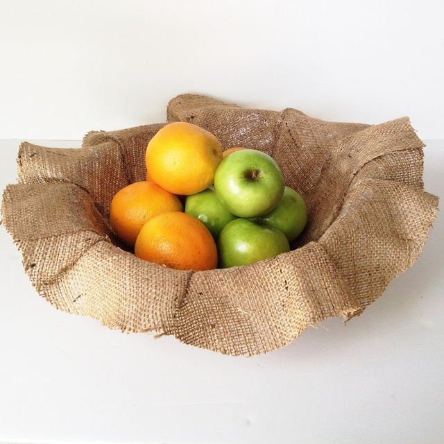 Burlap bowl