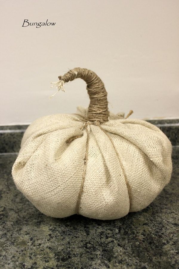 Burlap pumpkin