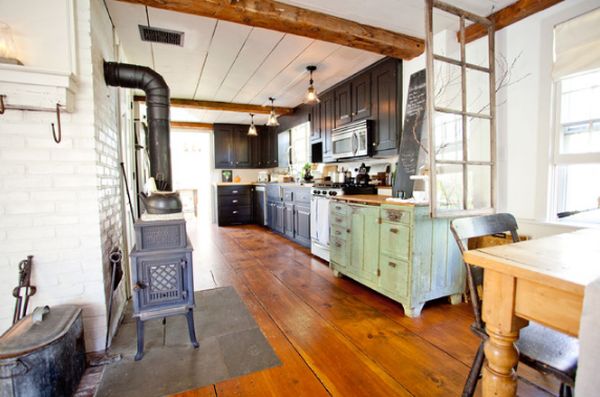 Cabin style kitchen design