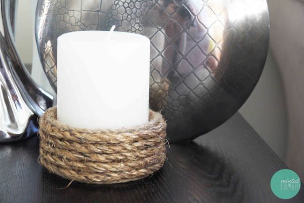 Candle holder rope