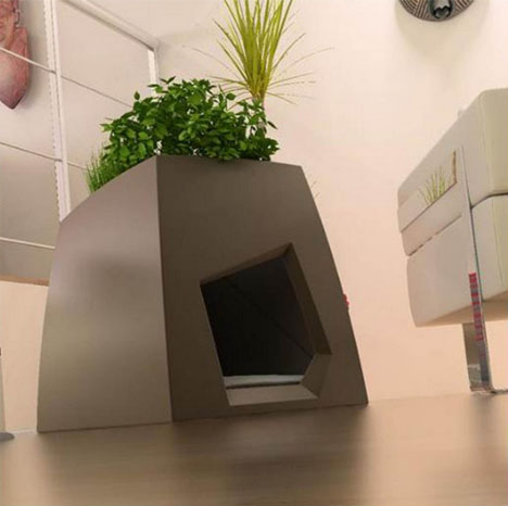 Cat house modern planter