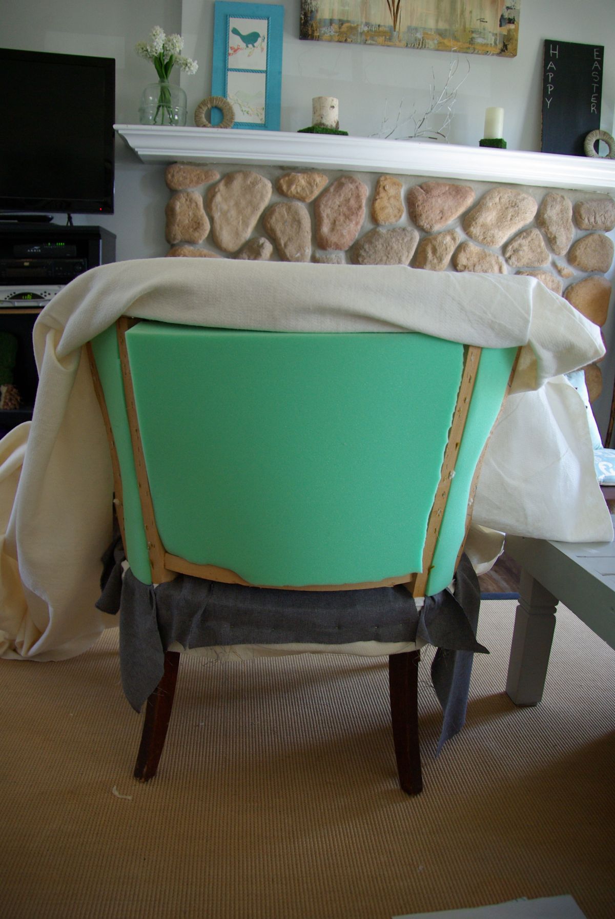 Chair redo adding the cushion 1
