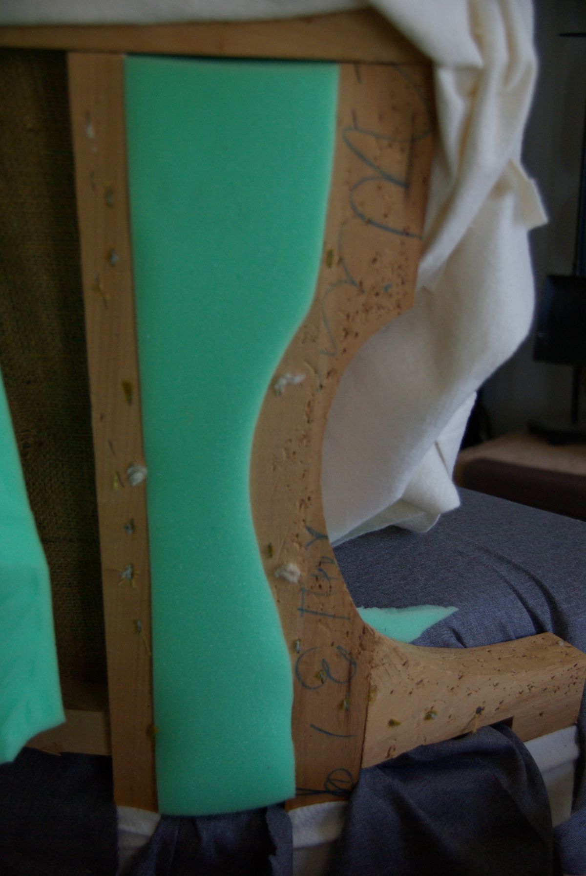 Chair redo adding the cushion 6
