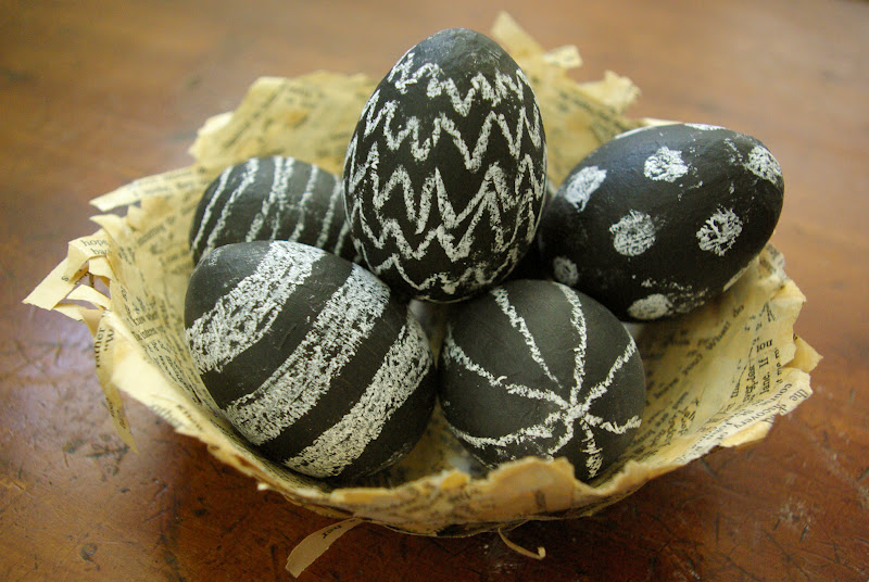 Chalkboard easter eggs