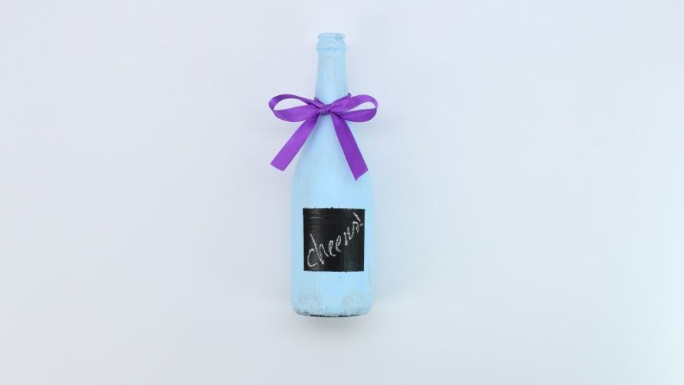 chalkboard paint bottle DIY