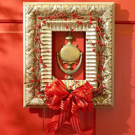 Christmas front door decoration picture frame