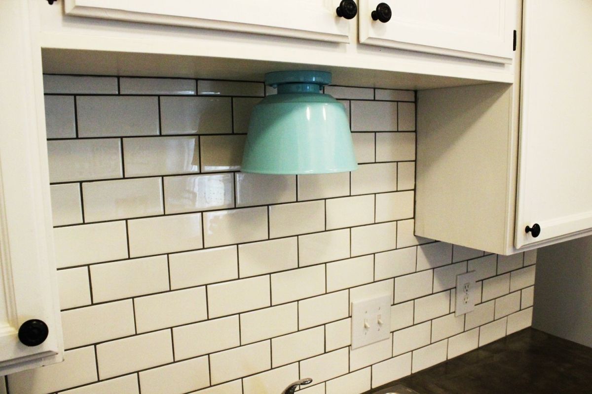 classic subway backsplash