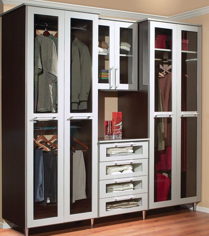 Clear glass doors for closet