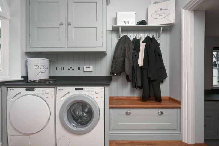 coat rack and laundry room