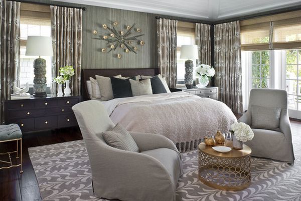 Coffee are above bed