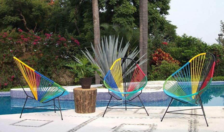 Colorful acapulco chairs for summer