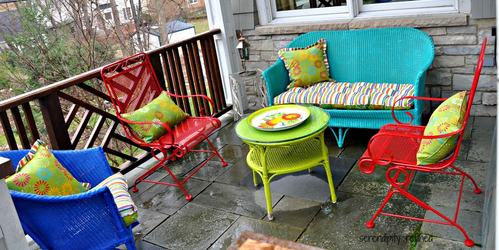 Colorful patio furniture