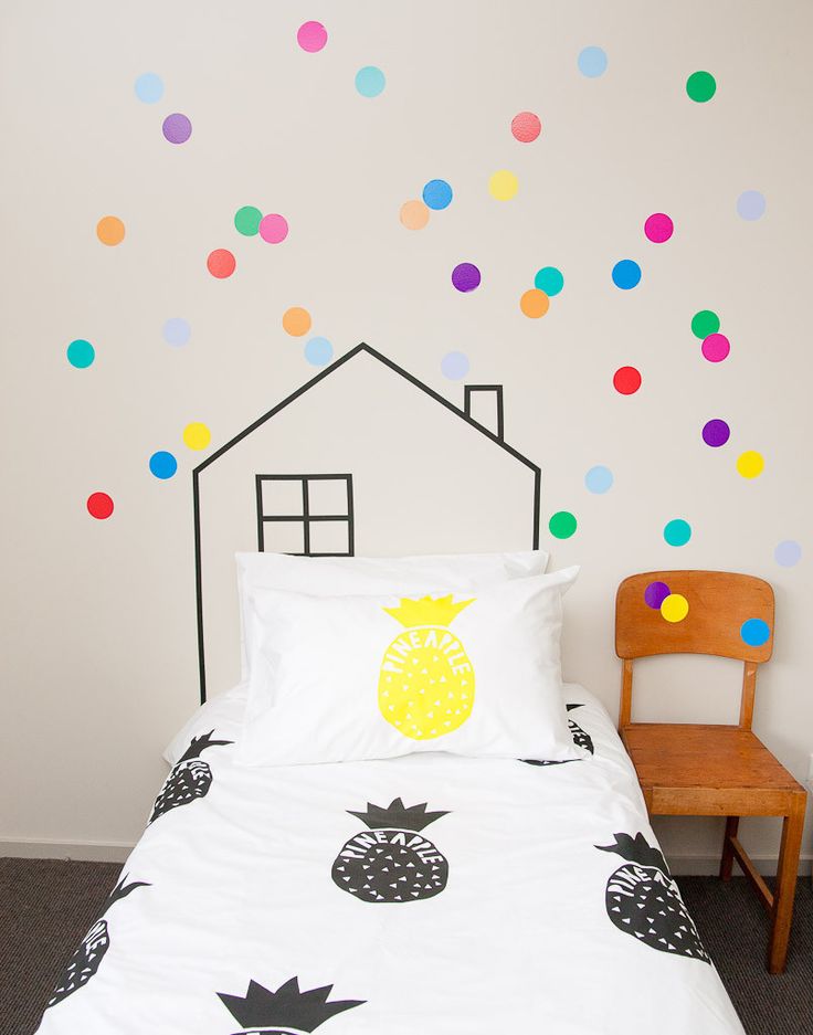 Colorful polka dots for kids room
