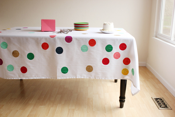 Colorful table cloth
