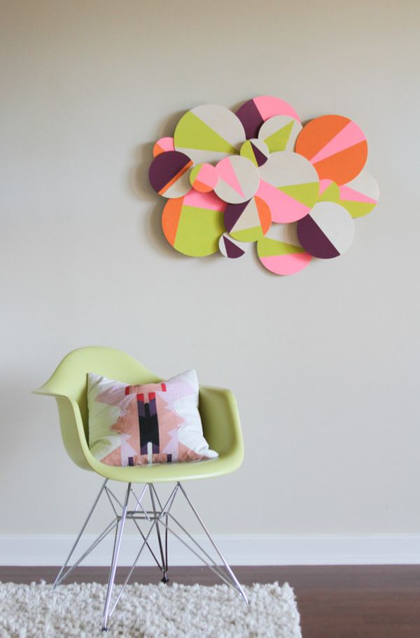 Colorful wall art diy 3d